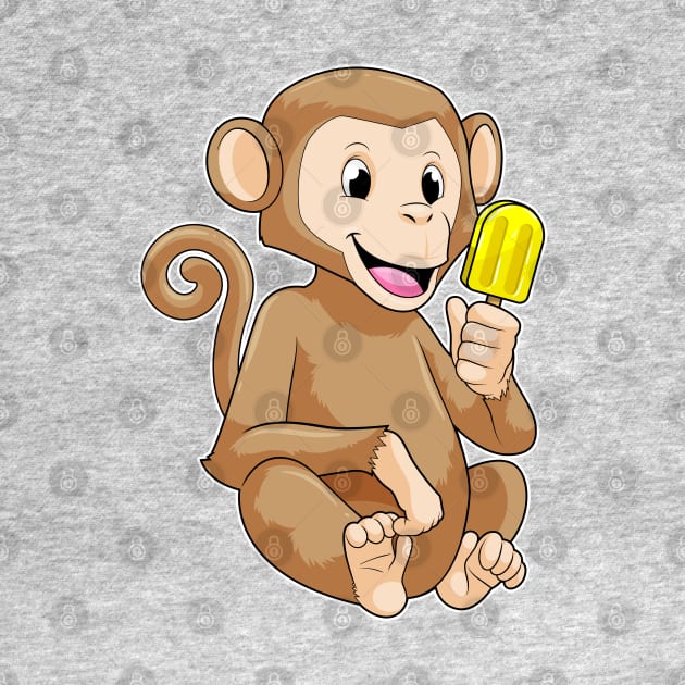 Monkey with Popsicle by Markus Schnabel